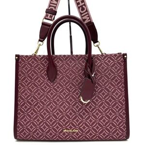 Michael Kors Medium Mirella Tote Bag Ox Blood Multi